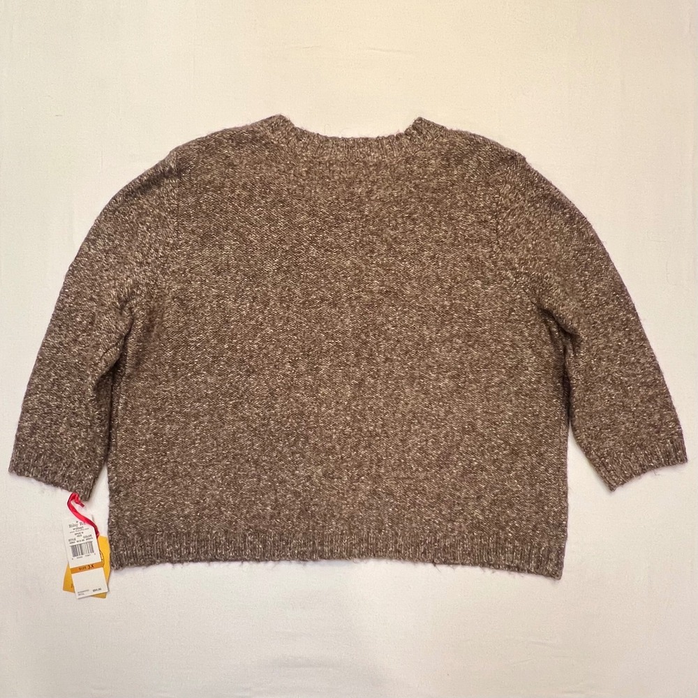 Ruby Rd. Brown Speckled‎ Button Front Flower Appl… - image 10